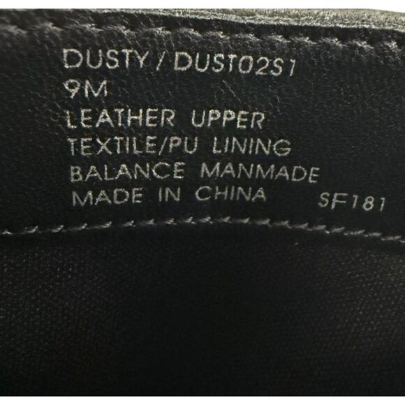 STEVE MADDEN Dusty Block-Heel Square Toe Black Leather Booties, NEW! Size 9 - Picture 8 of 10